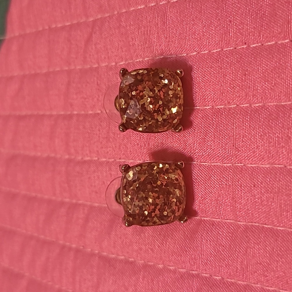 Gold Glitter Studs